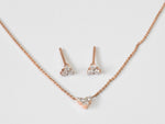 Trio Diamond Necklace in 10k 14k 18 Solid Gold