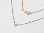 Trio Diamond Necklace in 10k 14k 18 Solid Gold