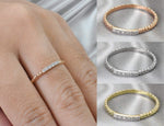 Diamond Ring / Thin Diamond Ring in 10k 14k 18k Gold / Promise Ring / Stacking Diamond Ring / Rose Gold Minimalist Dainty Ring / OJGD36/10