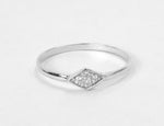 Micro Pave Dainty Diamond stacking ring white gold
