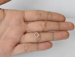 Diamond Clover Necklace in Solid Gold