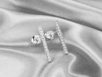 Long Diamond Bar Earrings in 10k 14k 18k Solid Gold / Dainty Bar Earring 15mm Long / Minimalist Bar Earrings Mothers Day Gift / OJGD20/35 - Jewels By Tarry
