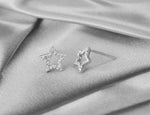 Tiny Diamond Star Stud Earrings / 18k 14k 10k Solid Gold / Star Earrings / Pave Diamond / Natural Diamond Everyday Tiny Earrings / OJGD20/37 - Jewels By Tarry