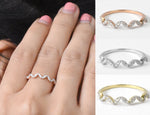 Half Eternity Diamond Engagement Band Ring