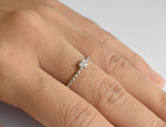 Dainty Diamond Heart Ring / 10k 14k 18k Solid Gold / Tiny Heart Ring / Wedding Ring / Engagement Ring / Love Ring / Valentine Jewelry