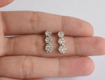 Pave Diamond Earring / 8k White Gold / Diamond Drop Earrings / Tennis Diamond Earrings / Birthday Gift / DE105 - Jewels By Tarry