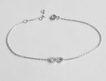 Infinity Charm Diamond Bracelet in Solid Gold