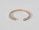 Open Diamond Ring in 10k 14k 18k Gold / Thin Gold Ring / Diamond Stacking Ring / Promise Ring / Birthday Gift / Graduation Gift