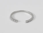 Open Diamond Ring in 10k 14k 18k Gold / Thin Gold Ring / Diamond Stacking Ring / Promise Ring / Birthday Gift / Graduation Gift