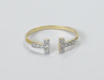 Two Bar 0.10 ctw Diamond Ring