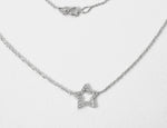 Star Charm Necklace with Genuine 0.14 ctw Diamonds