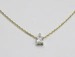 Pear cut 0.14 ctw Diamond Solitaire Necklace