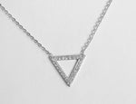 Open Triangle Pendant with Diamonds