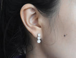 Pave Diamond Earring / 8k White Gold / Diamond Drop Earrings / Tennis Diamond Earrings / Birthday Gift / DE105 - Jewels By Tarry
