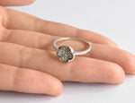 Diamond Clover Ring / Dainty Diamond Clover Ring / Natural Round Diamond Ring / Diamond Flower Ring / Pave Cluster Lucky Clover Ring / DR112 - Jewels By Tarry