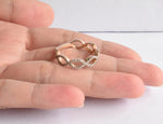 SALE ! 18k Diamond Infinity Ring / Twisted Band Ring / Diamond Wedding Band / Pave Diamond Ring / Eternity Ring / Rose Gold Ring / DR32 - Jewels By Tarry