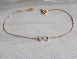 Infinity Charm Diamond Bracelet in Solid Gold
