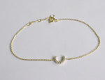 Diamond Lucky Horseshoe Bracelet in 10k, 14k, and 18k Gold