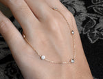 Diamond Station Bracelet with Natural Brilliant Round Cut