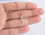Diamond Thunderbolt Necklace in Solid Gold