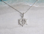 Ship Wheel Sailor Necklace With Micro Pave Diamonds