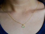 Gold Emerald Heart-Shaped Necklace