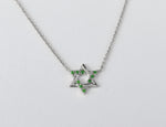 Genuine Emerald Star of David Necklace