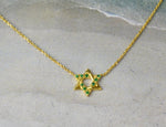 Genuine Emerald Star of David Necklace