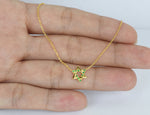 Genuine Emerald Star of David Necklace