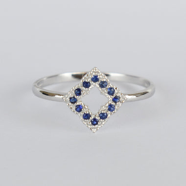 Blue Sapphire Ring in 10k, 14k, and 18k gold