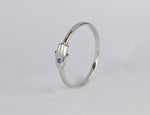 Hamsa Hand Ring / 10k 14k 18k Solid Gold Ring / Natural Blue Sapphire Ring / Hand of Fatima Ring / Protection Good Luck Minimalist Stacking