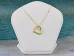Emerald Heart Necklace in 10k,14k, and 18k Gold