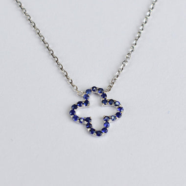 white_gold_stone_blue_sapphire_clover_necklace_jewels_by_tarry