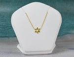 Genuine Emerald Star of David Necklace
