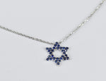 Star Of David Sapphire Necklace
