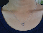 Heart Shaped Sapphire Necklace in Solid Gold