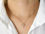 Mini Cross Necklace Diamond Necklace
