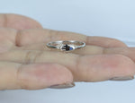 Hamsa Hand Ring / 10k 14k 18k Solid Gold Ring / Natural Blue Sapphire Ring / Hand of Fatima Ring / Protection Good Luck Minimalist Stacking