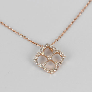 0.19 ct Diamond Clover Necklace