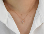 Minimalist Heart Guardian Angel Necklace