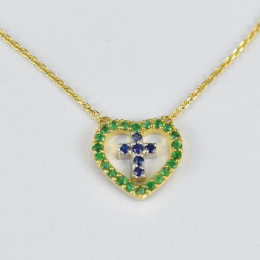 yellow_gold_stone_emerald_blue_sapphire_cross_heart_charm_necklace_jewels_by_tarry