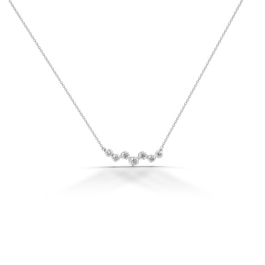 Diamond Cluster Necklace in Solid Gold