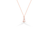 Diamond Anchor Necklace in 10k, 14k, and 18k Gold