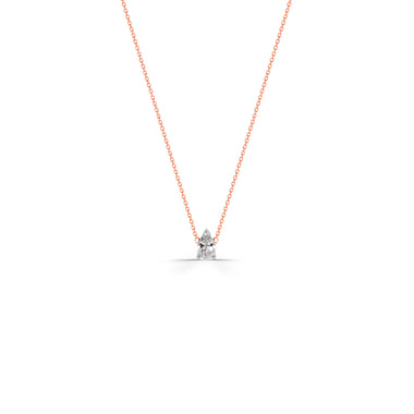 Pear cut 0.14 ctw Diamond Solitaire Necklace