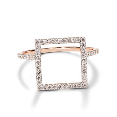 Open Square 0.40 ct Diamond Ring