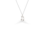 Eighth Note Diamond Necklace in 10k, 14k, or 18k Gold