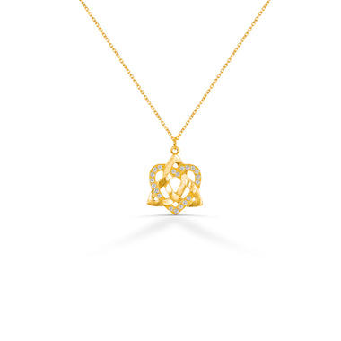 Gold Diamond Celtic Knot Necklace