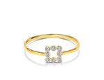 Bezel Set Diamond Band Ring in 10k 14k 18k Gold