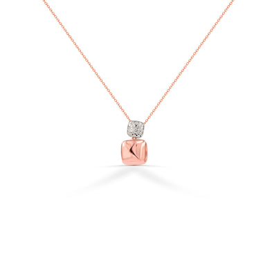 Rose Gold Diamond Pendant Necklace