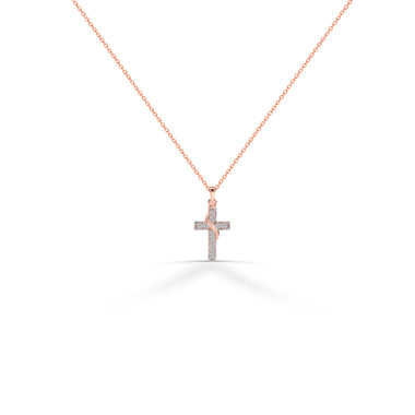 0.07 ctw Diamond Cross Necklace